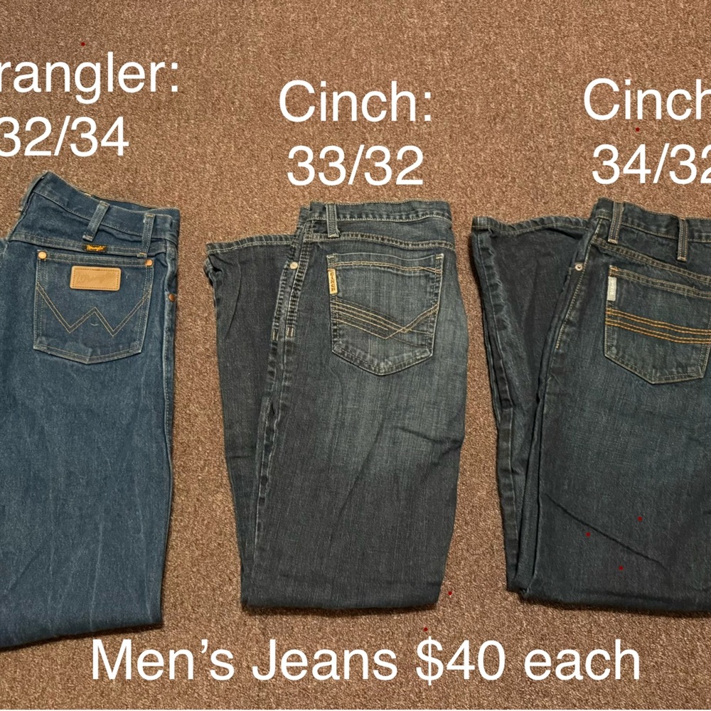 Wrangler and Cinch Men's Jeans